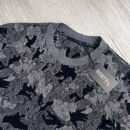 Louis Vuitton Men's Camo Jacquard T-shirt - Medium Slim