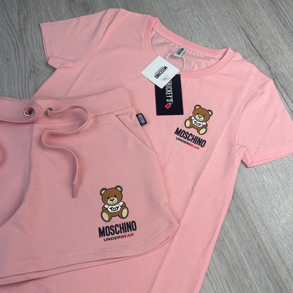 Moschino Underbear Women’s Pink T-shirt & Short Set