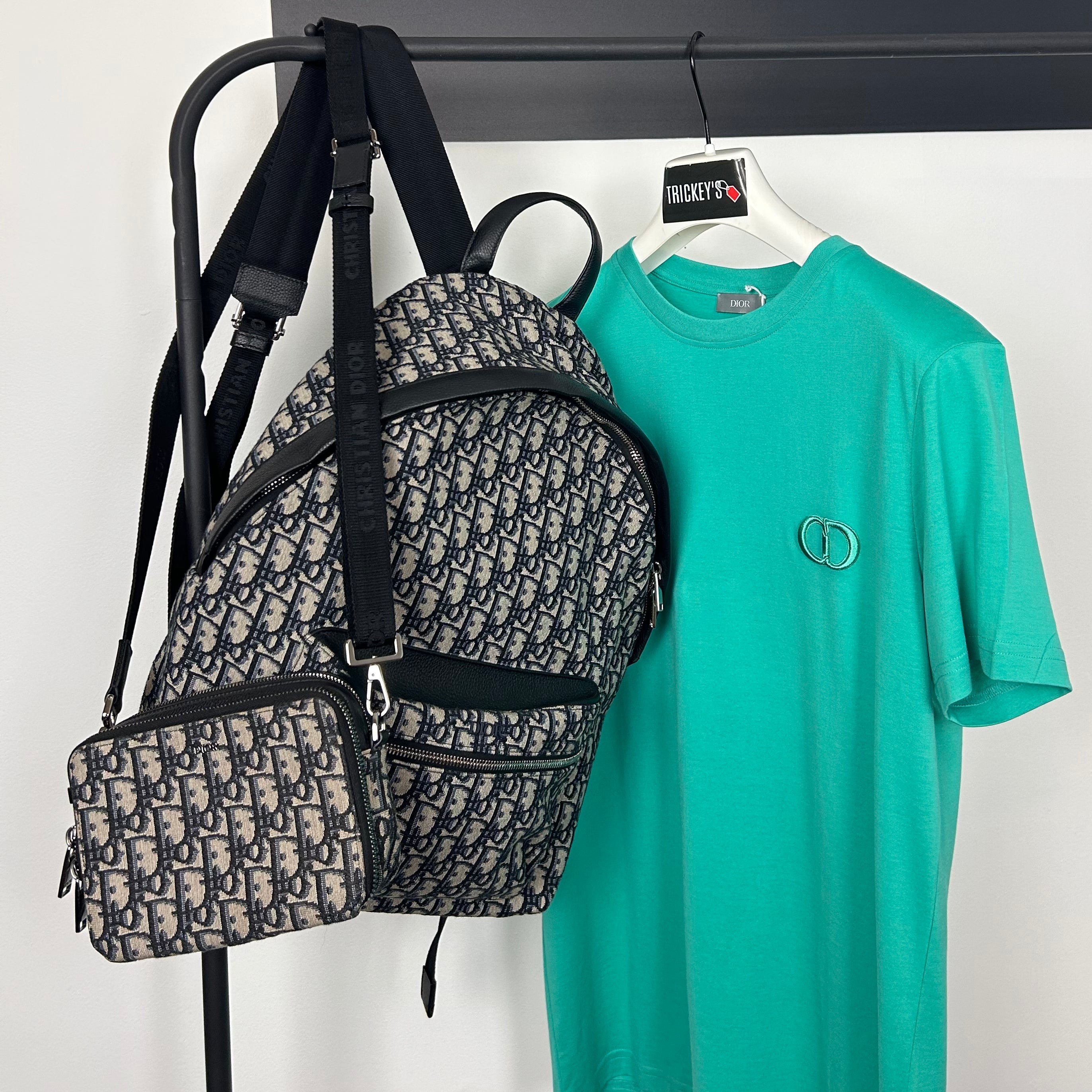 Christian Dior Beige and Black Oblique Jacquard Men’s Backpack