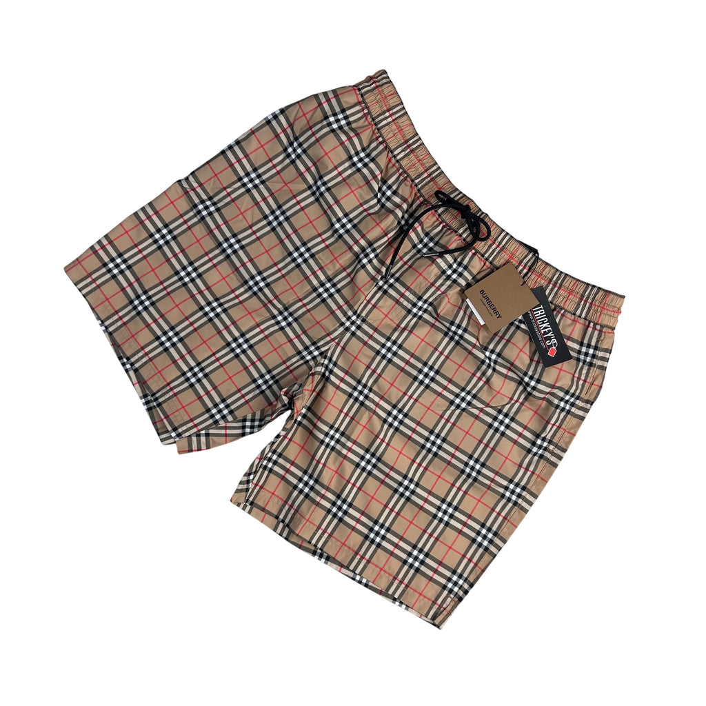 Burberry Men’s Check Drawcord Swim Shorts