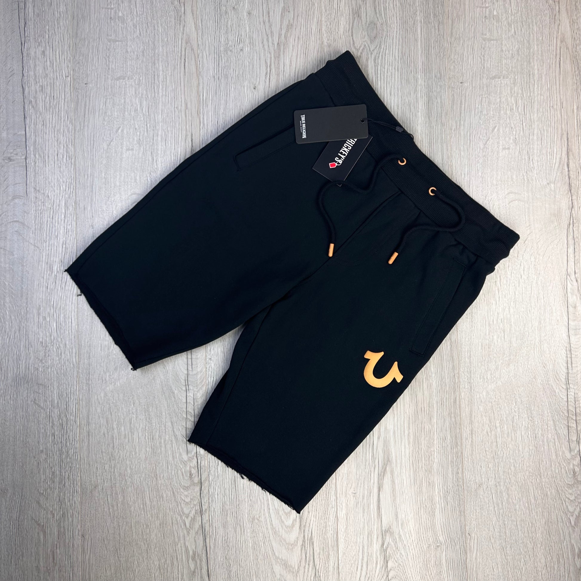 Mens black true religion shorts on sale