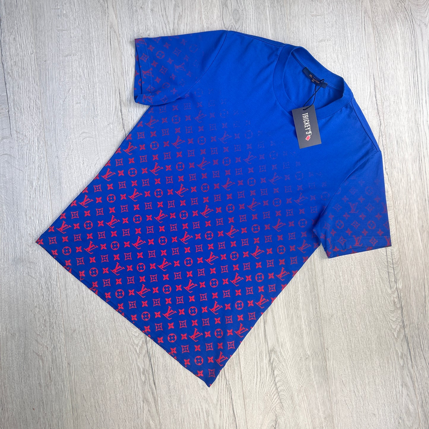 Louis Vuitton Men’s Blue & Red Gradient T-shirt - Large