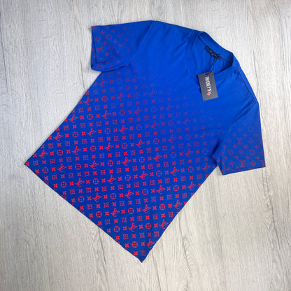 Louis Vuitton Men’s Blue & Red Gradient T-shirt - Large