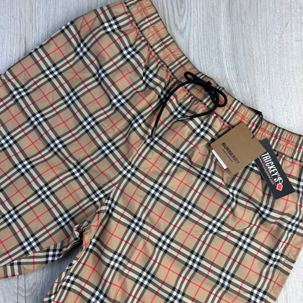 Burberry Men’s Check Drawcord Swim Shorts