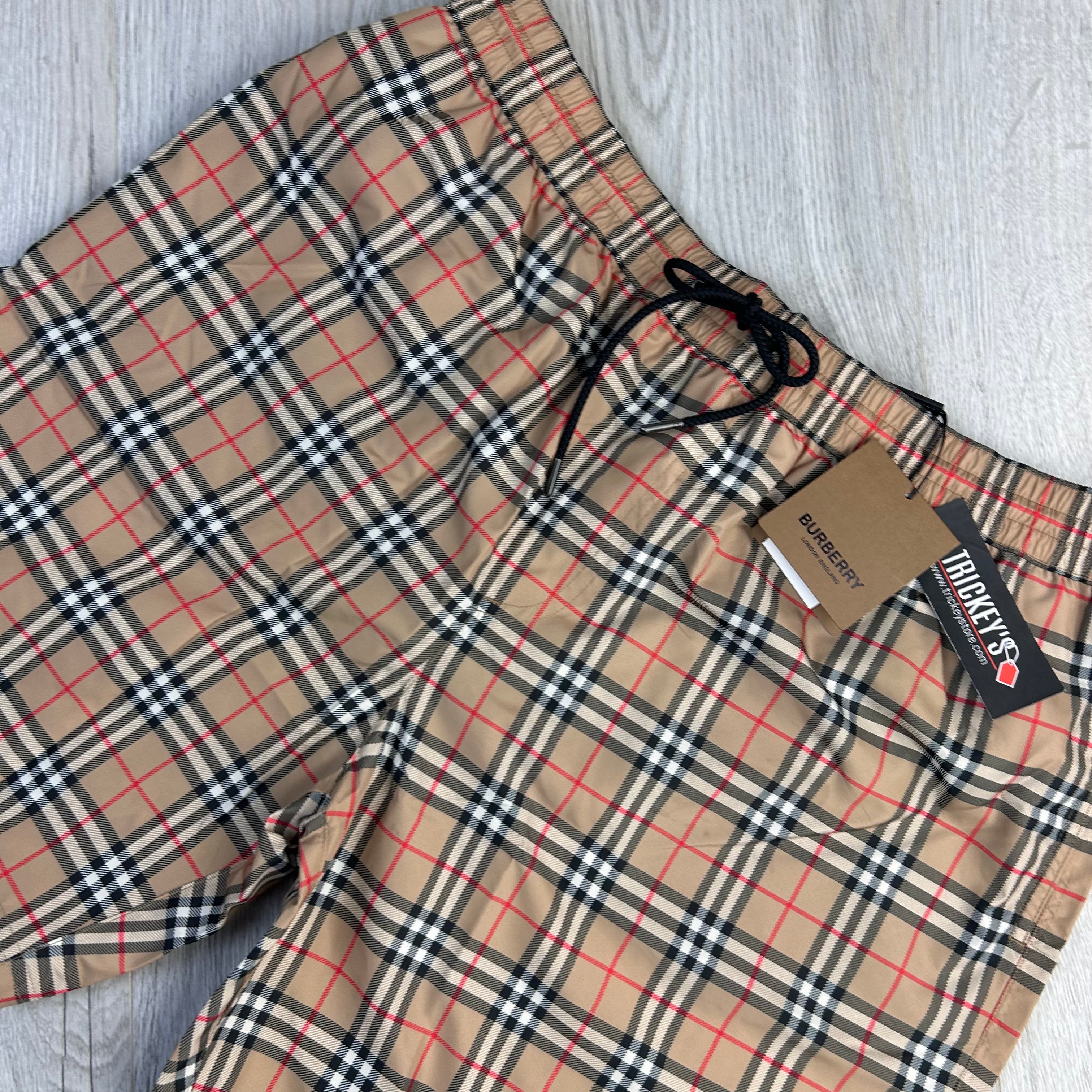 Burberry Men’s Check Drawcord Swim Shorts