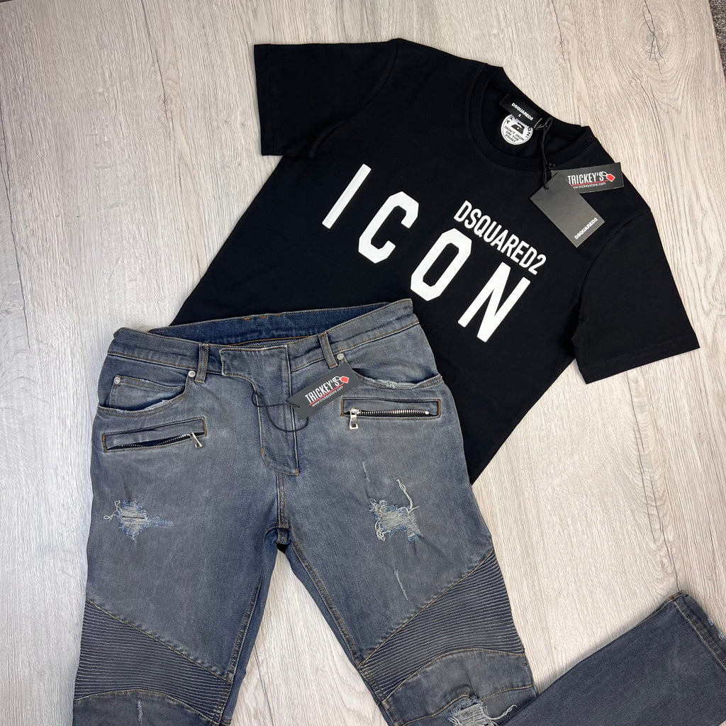 Dsquared2 Men’s ‘ICON’ Black T-shirt
