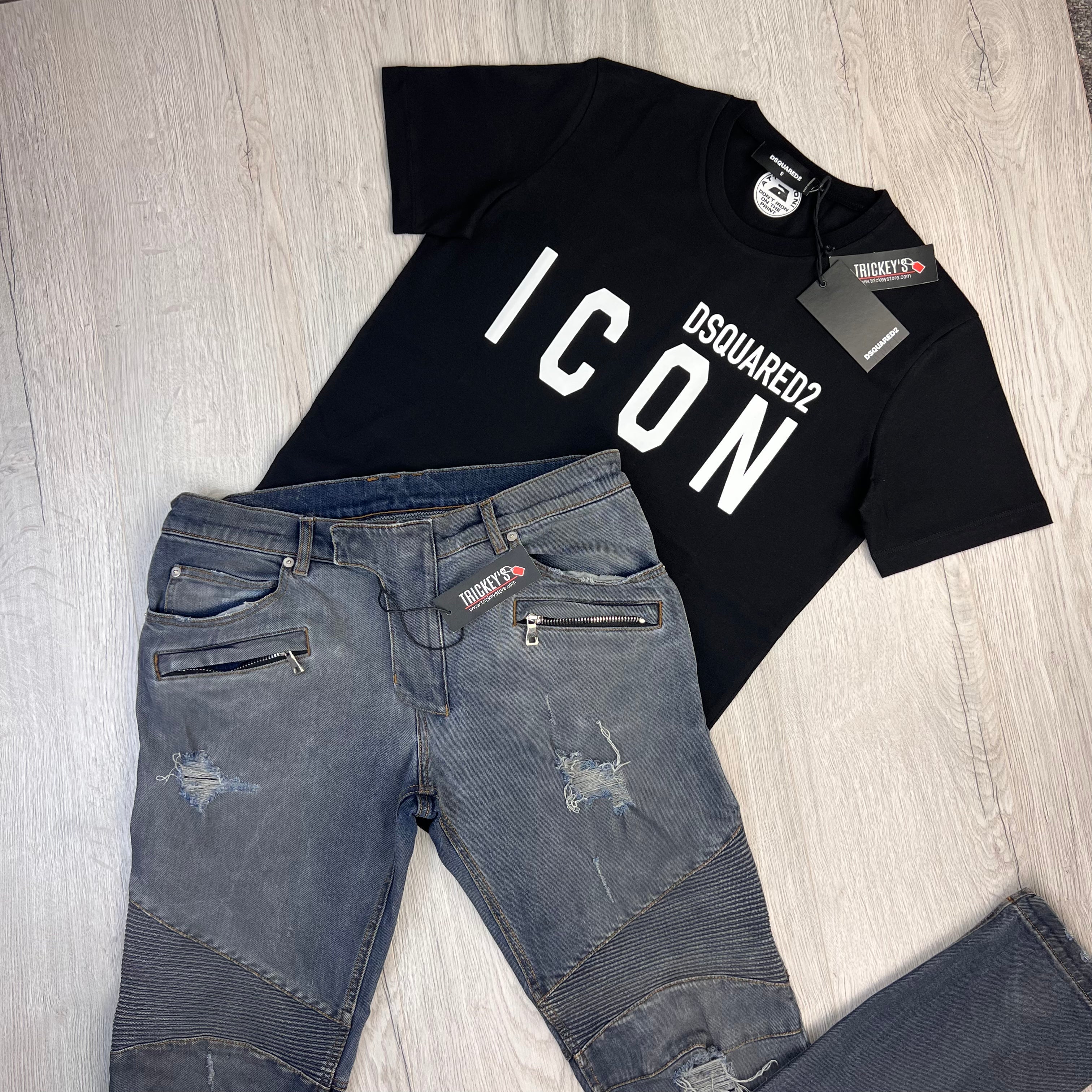 Dsquared2 Men’s ‘ICON’ Black T-shirt