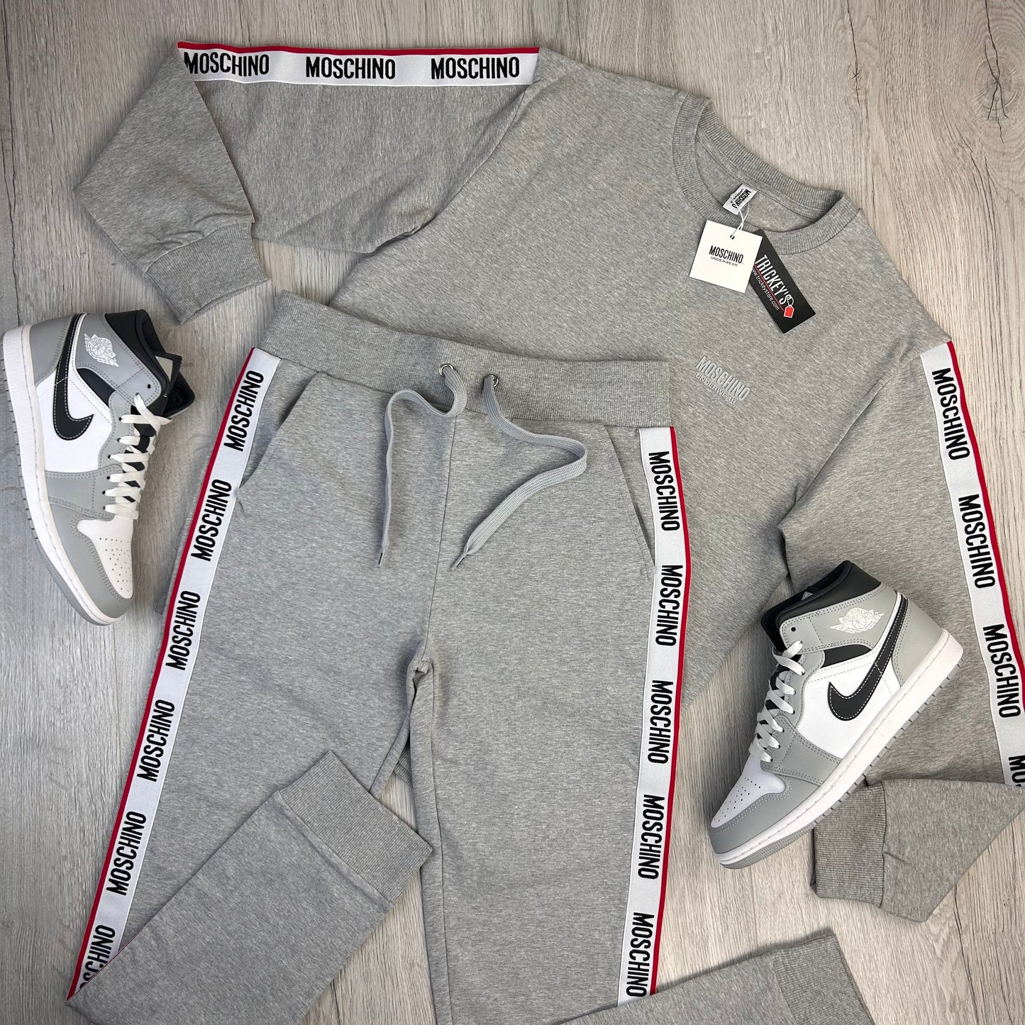 Moschino Men’s Grey Full Tracksuit