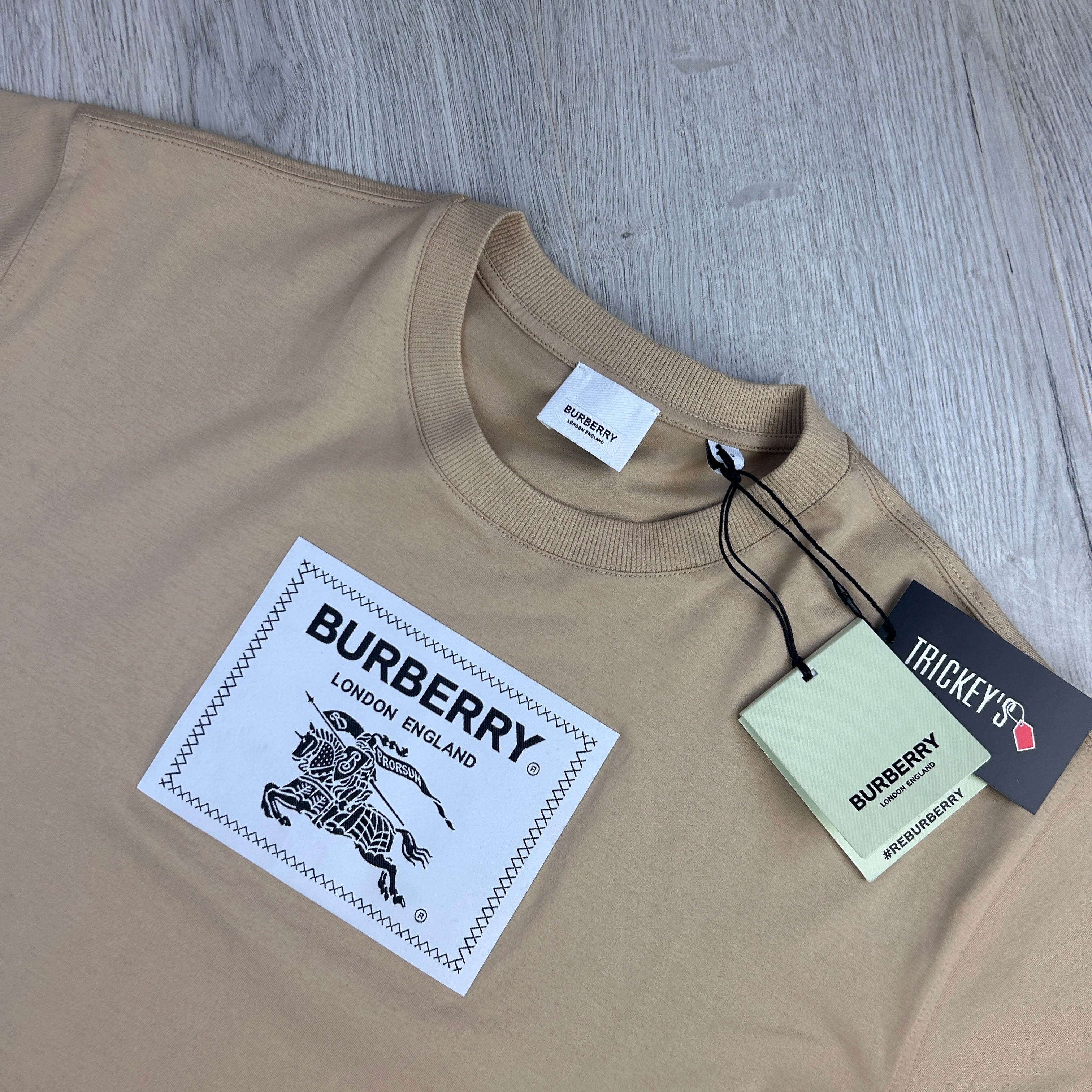 Burberry Men’s Beige Equestrian Knight T-shirt