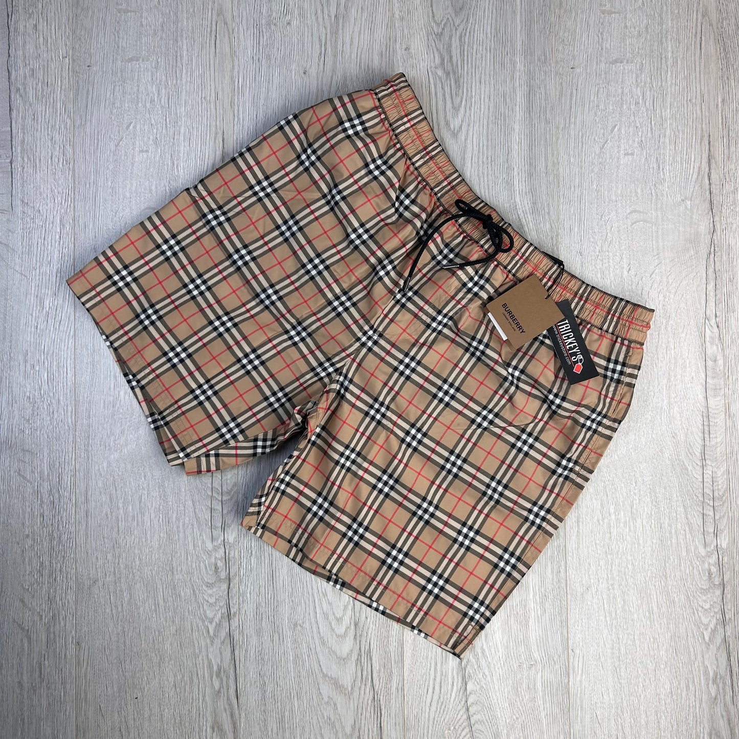 Burberry Men’s Check Drawcord Swim Shorts