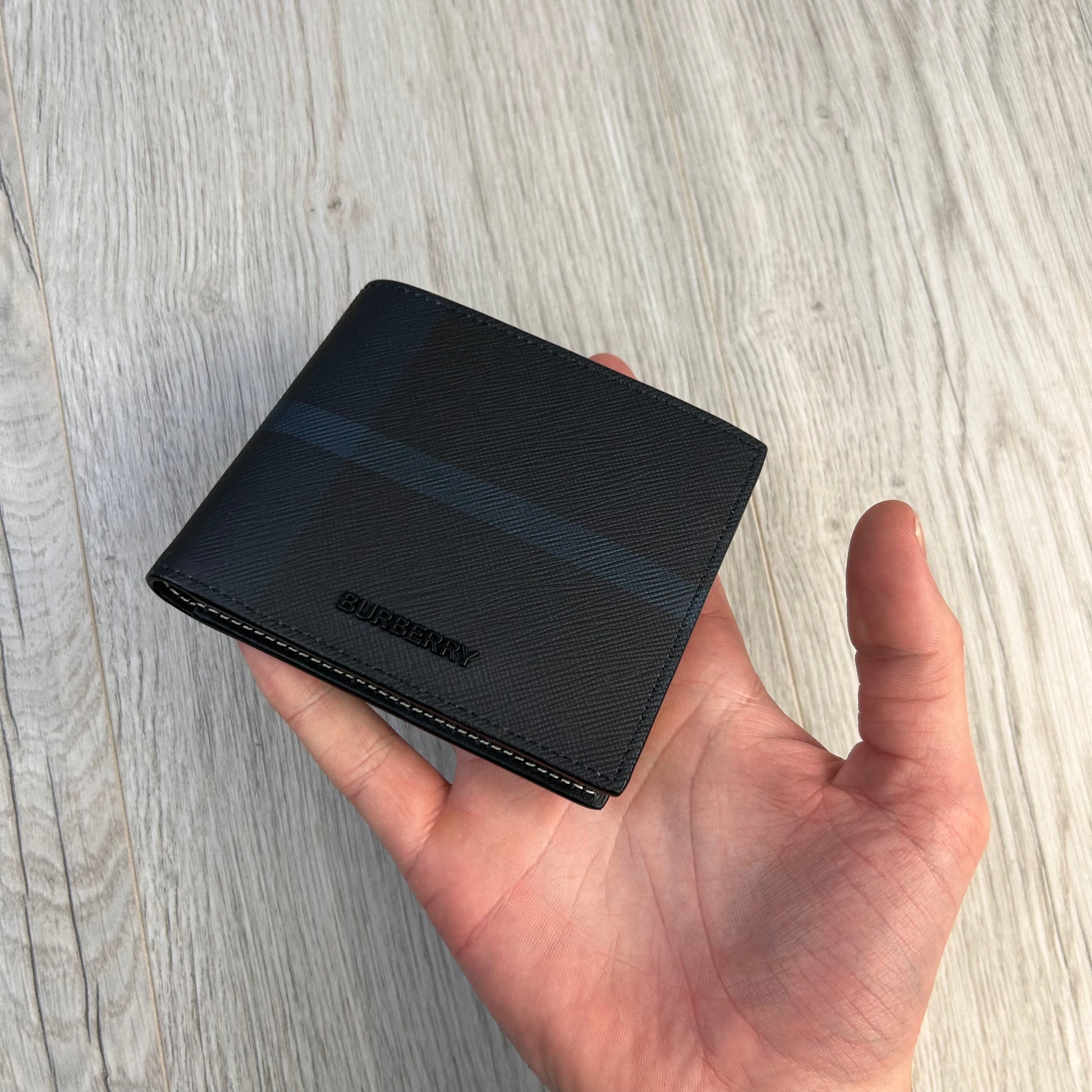 Burberry Men s Exaggerated Check Bifold Wallet Trickey.store