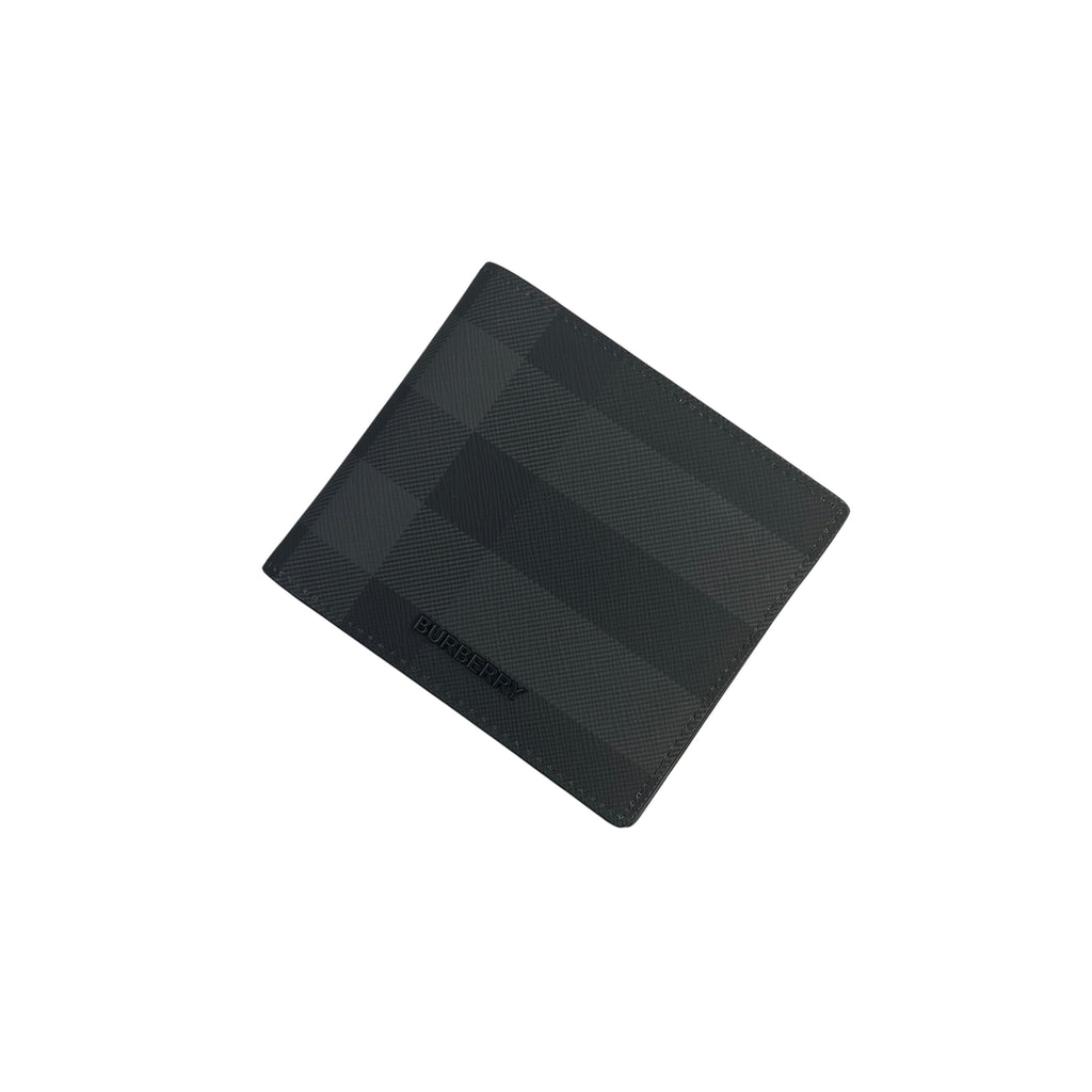 Burberry Men’s Gray Check Bifold Wallet