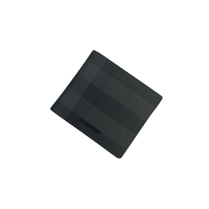 Burberry Men’s Gray Check Bifold Wallet