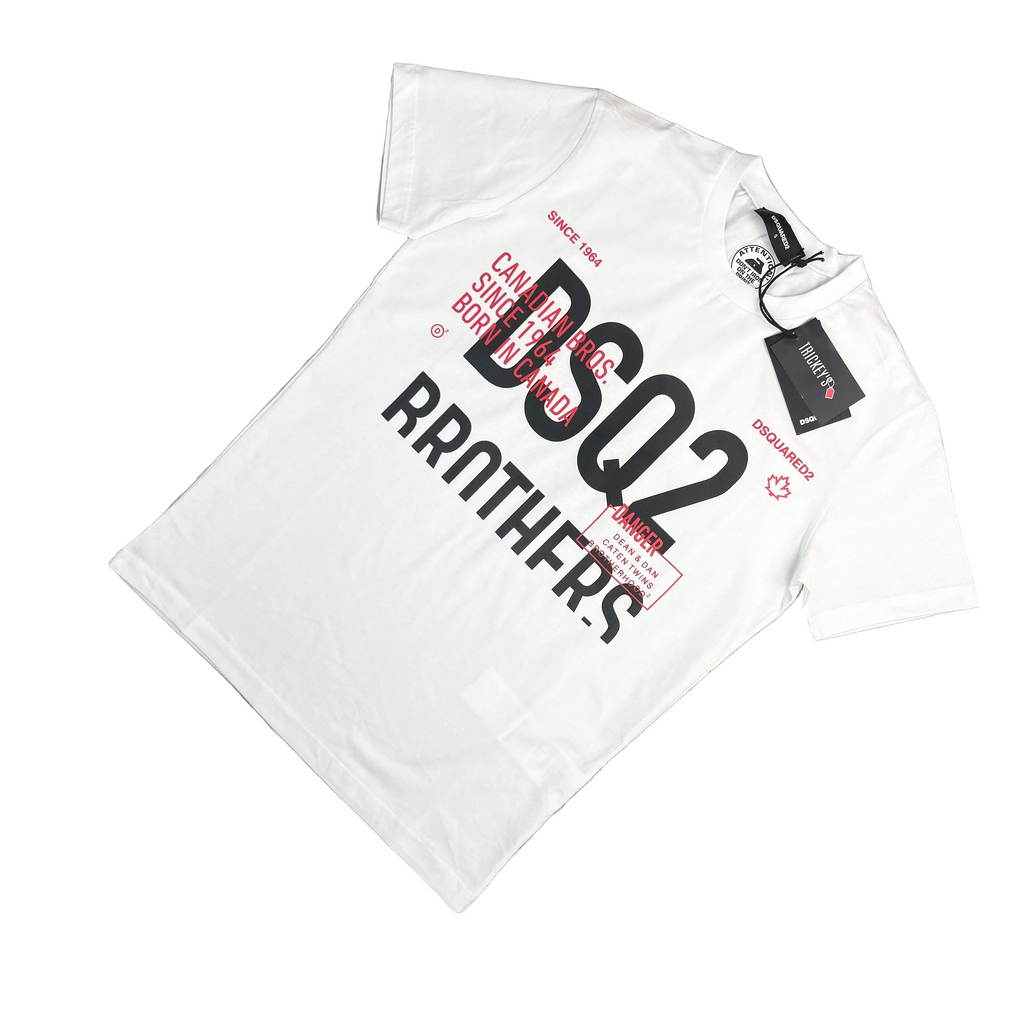 Dsquared2 Men’s ‘Brothers’ White T-shirt