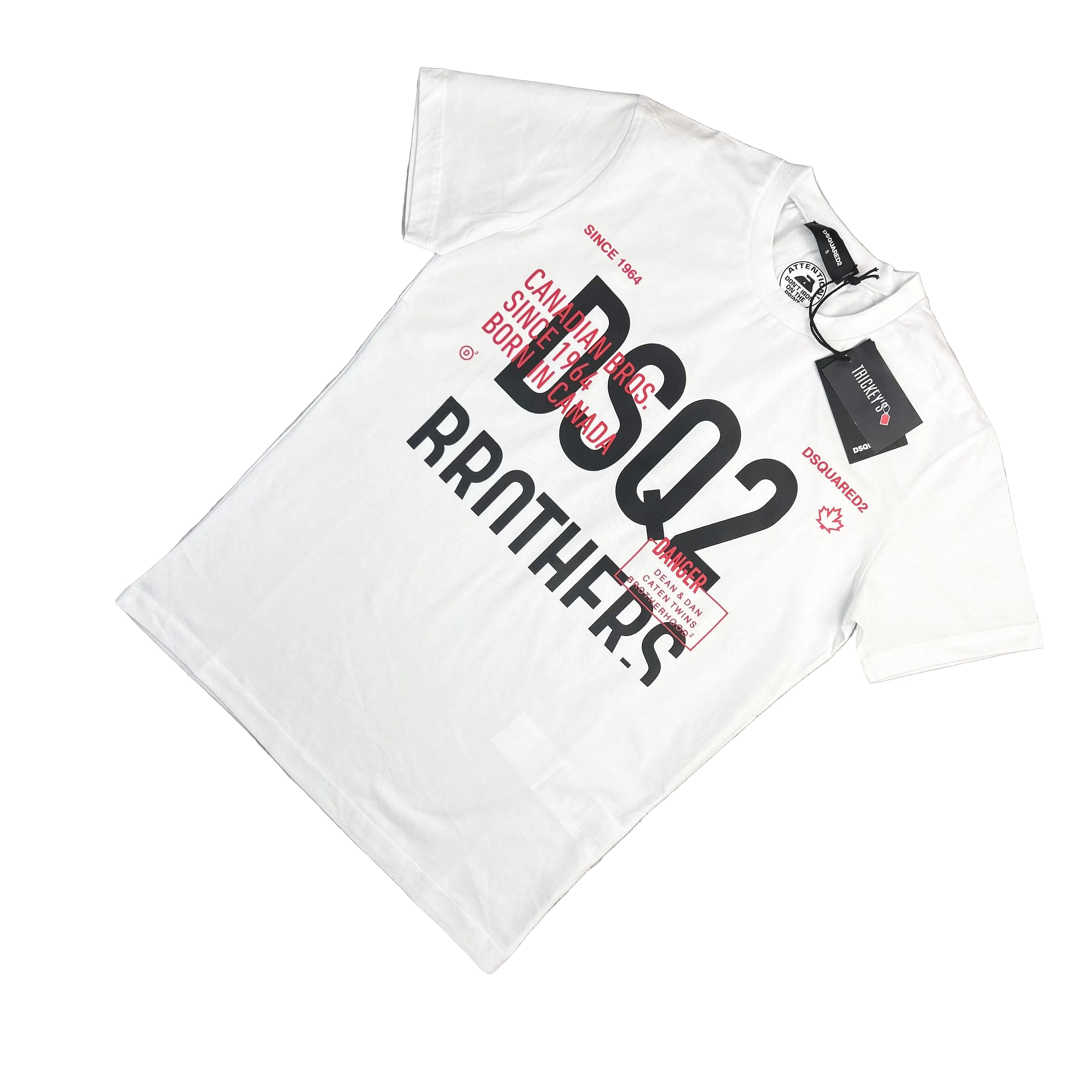 Dsquared2 Men’s ‘Brothers’ White T-shirt