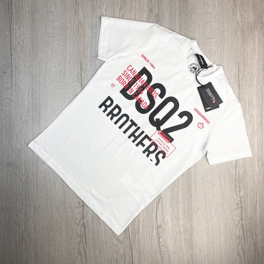 Dsquared2 Men’s ‘Brothers’ White T-shirt