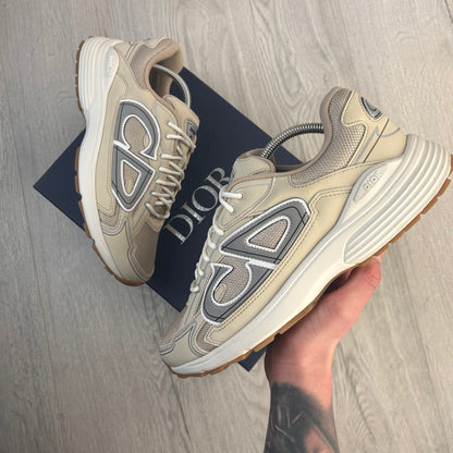 Dior B30 Men’s Cream Mesh and Technical Fabric Trainers - 41 (Fit Uk 7)