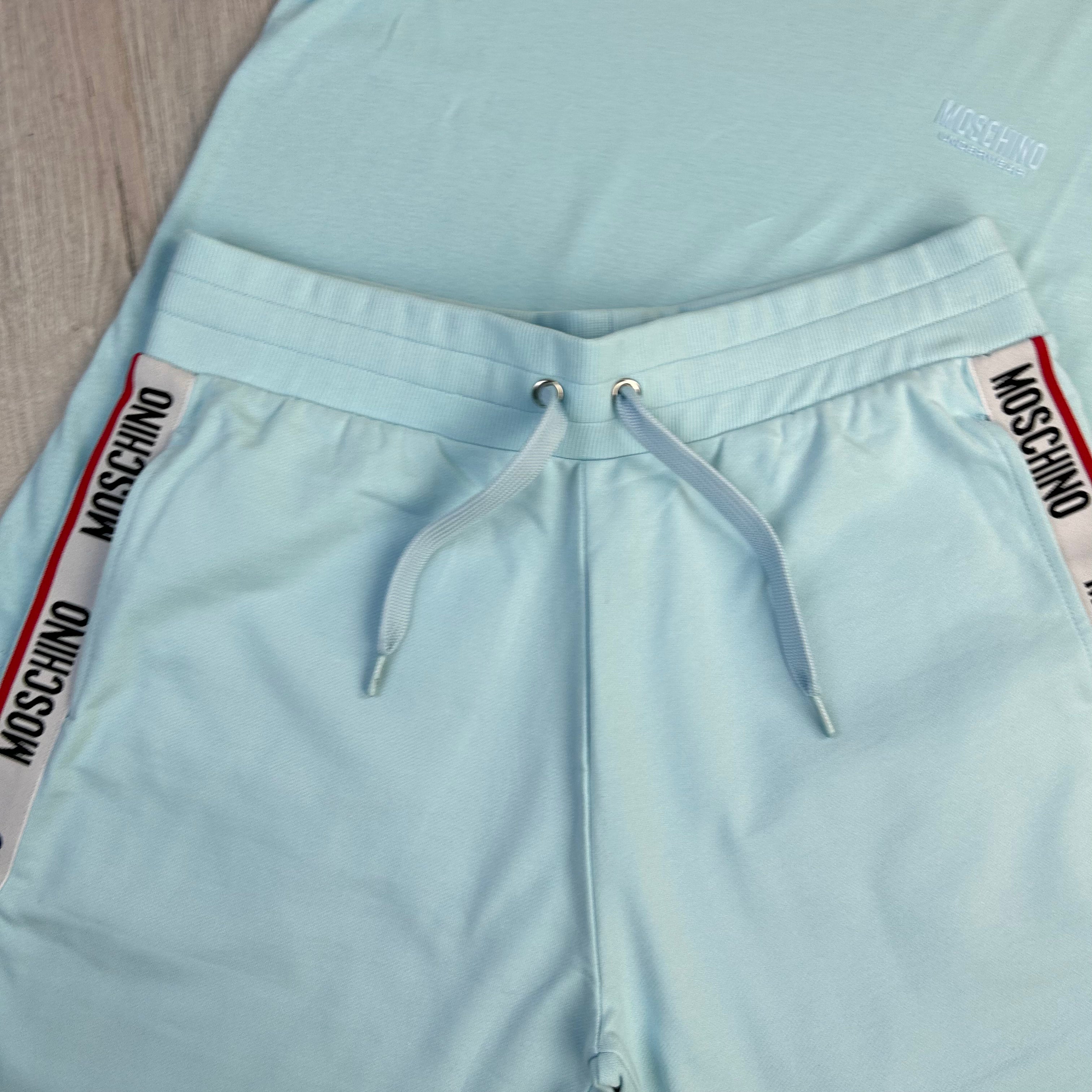 Moschino Men’s Baby Blue T-shirt & Short Set