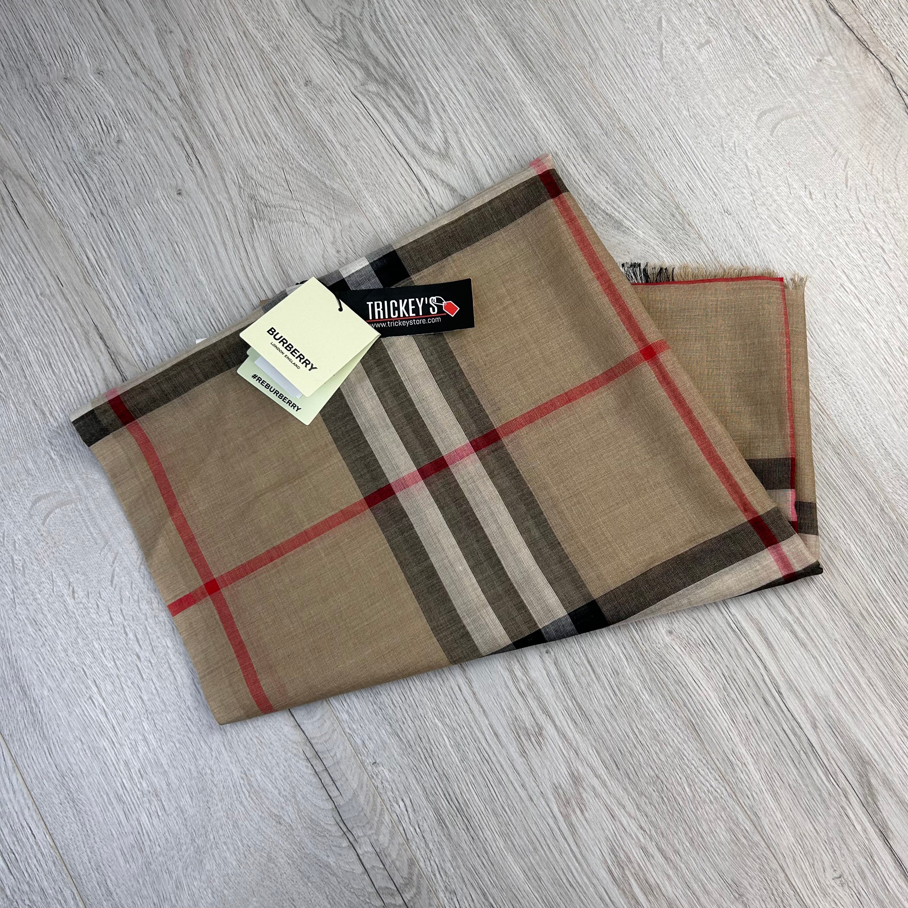 Burberry Men’s Original Check Printed Silk Scarf