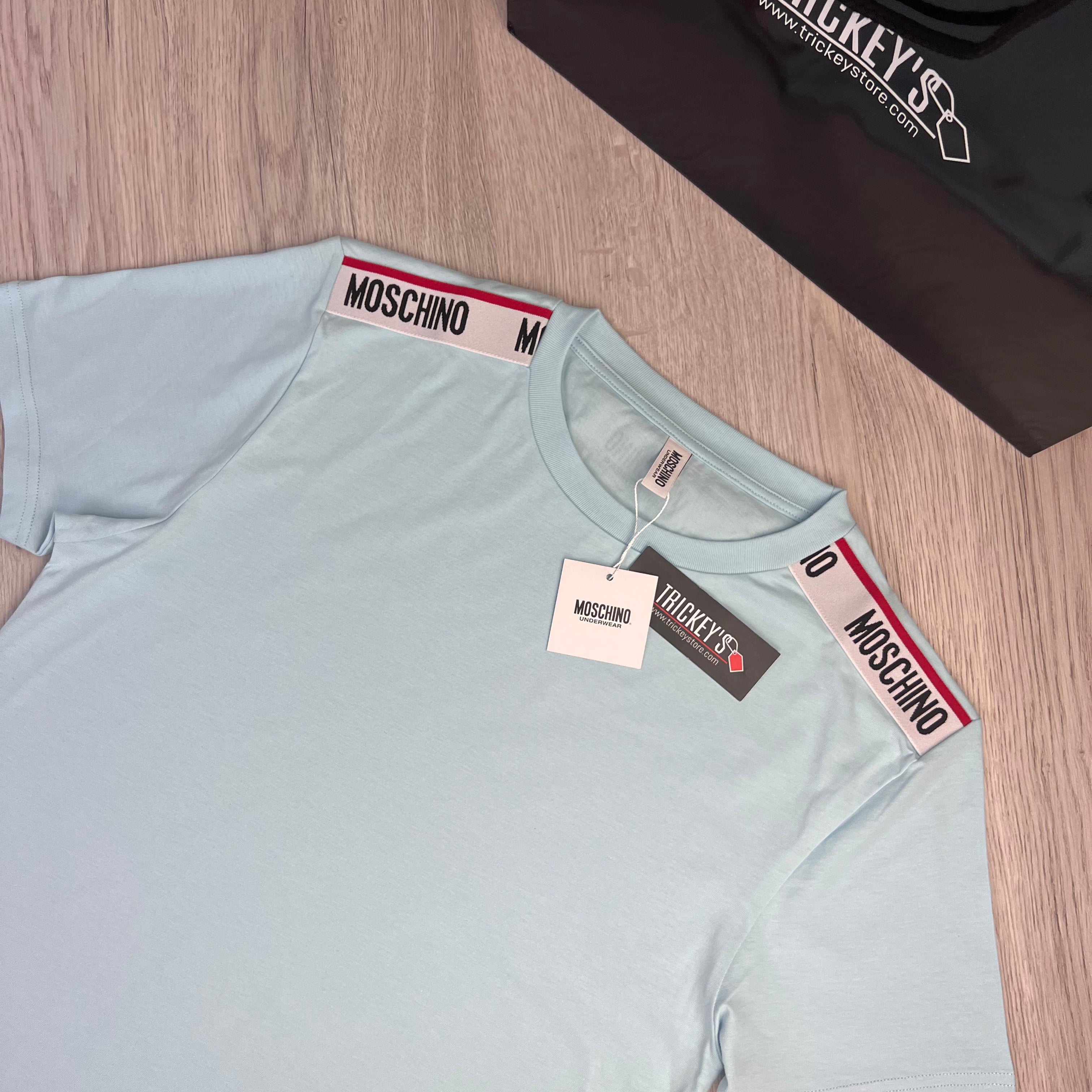 Moschino Men’s Baby Blue T-shirt