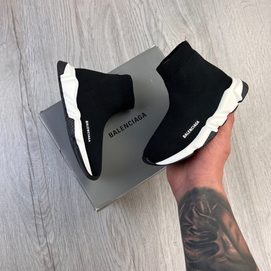 Balenciaga Kids Black Speed Sock Runners - 25/26