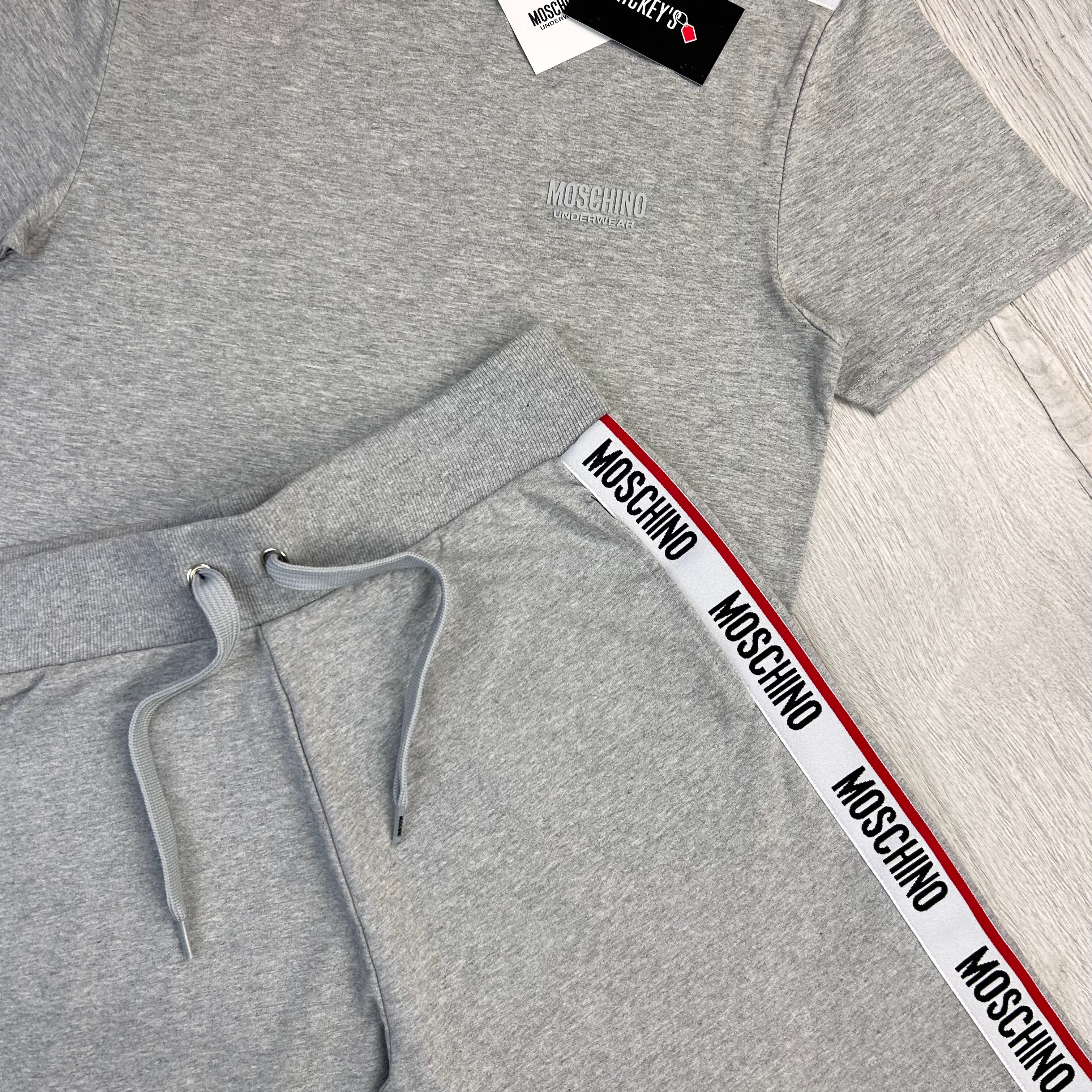 Moschino Men’s Grey T-shirt & Short Set
