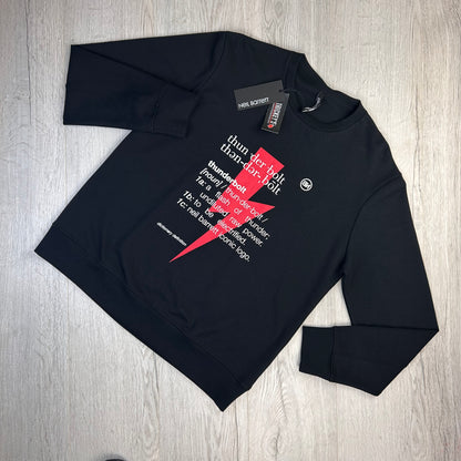 Neil Barrett Black Crewneck Jumper - Large Slim