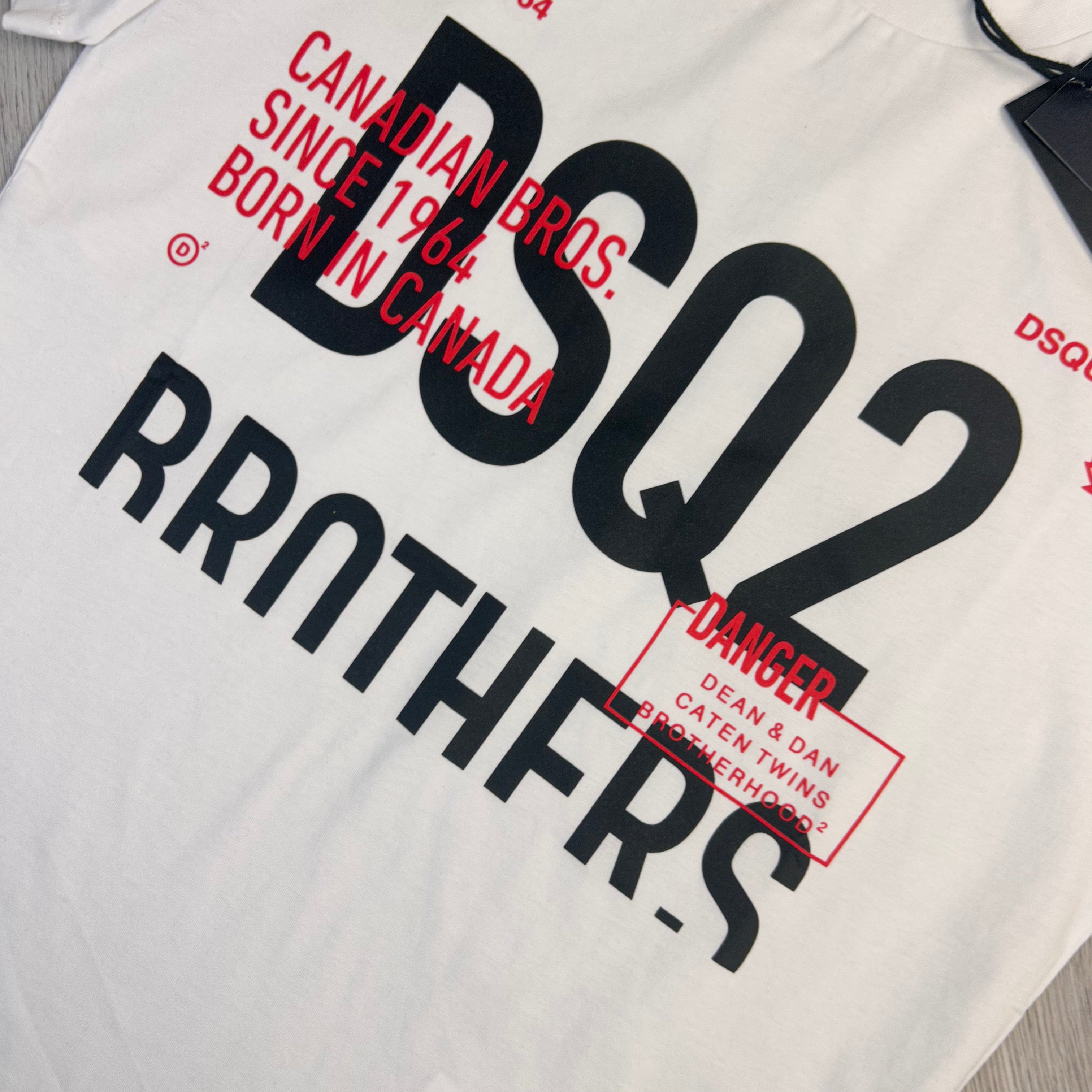 Dsquared2 Men’s ‘Brothers’ White T-shirt