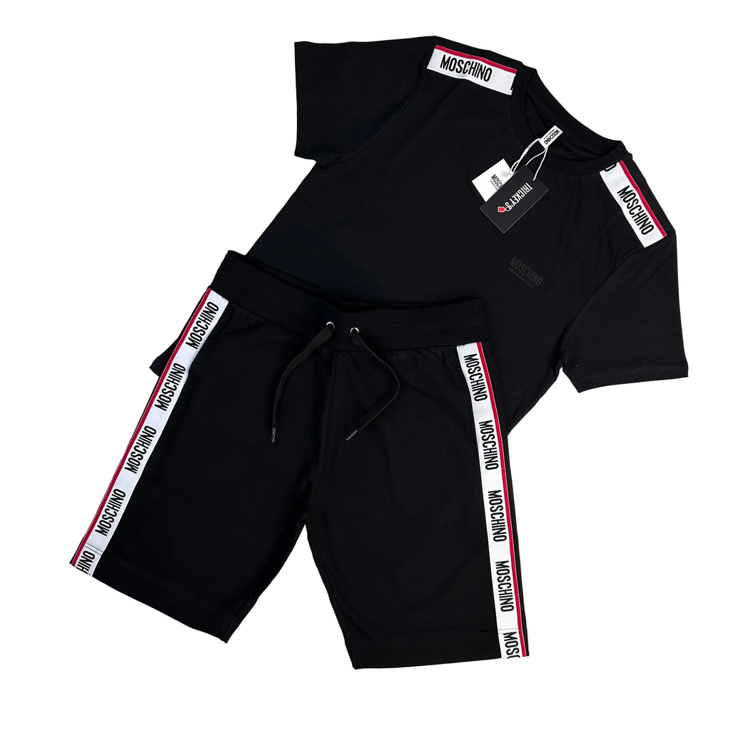Moschino Men’s Black T-shirt & Short Set