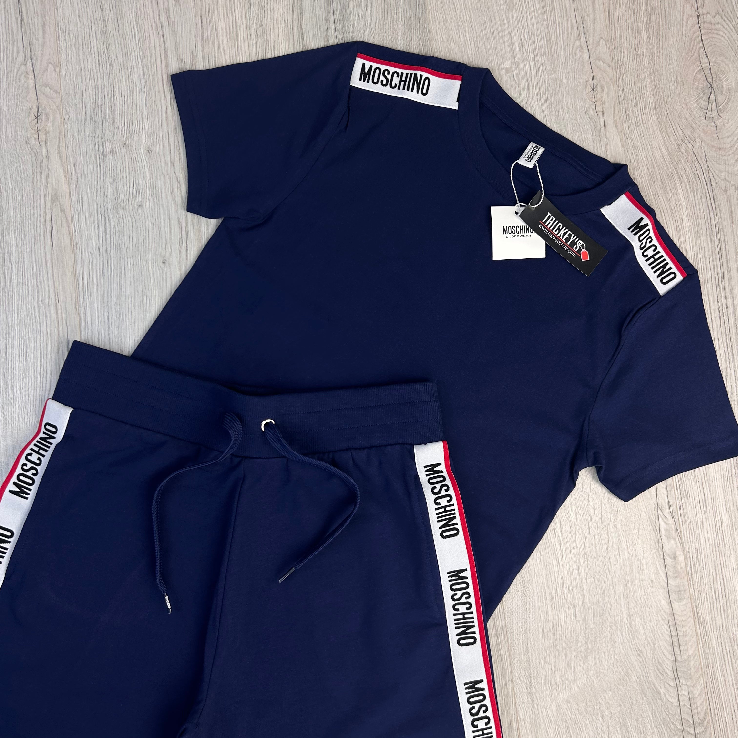 Moschino Men’s Navy T-shirt & Short Set