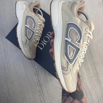 Dior B30 Men’s Cream Mesh and Technical Fabric Trainers - 41 (Fit Uk 7)