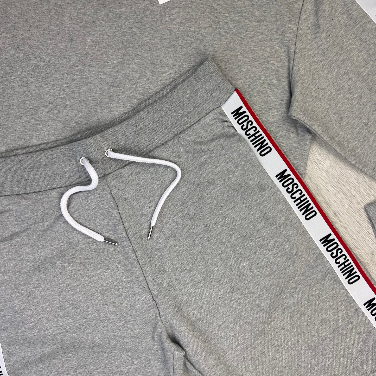 Moschino Men’s Grey Crewneck Jumper & Short Set
