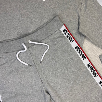 Moschino Men’s Grey Crewneck Jumper & Short Set