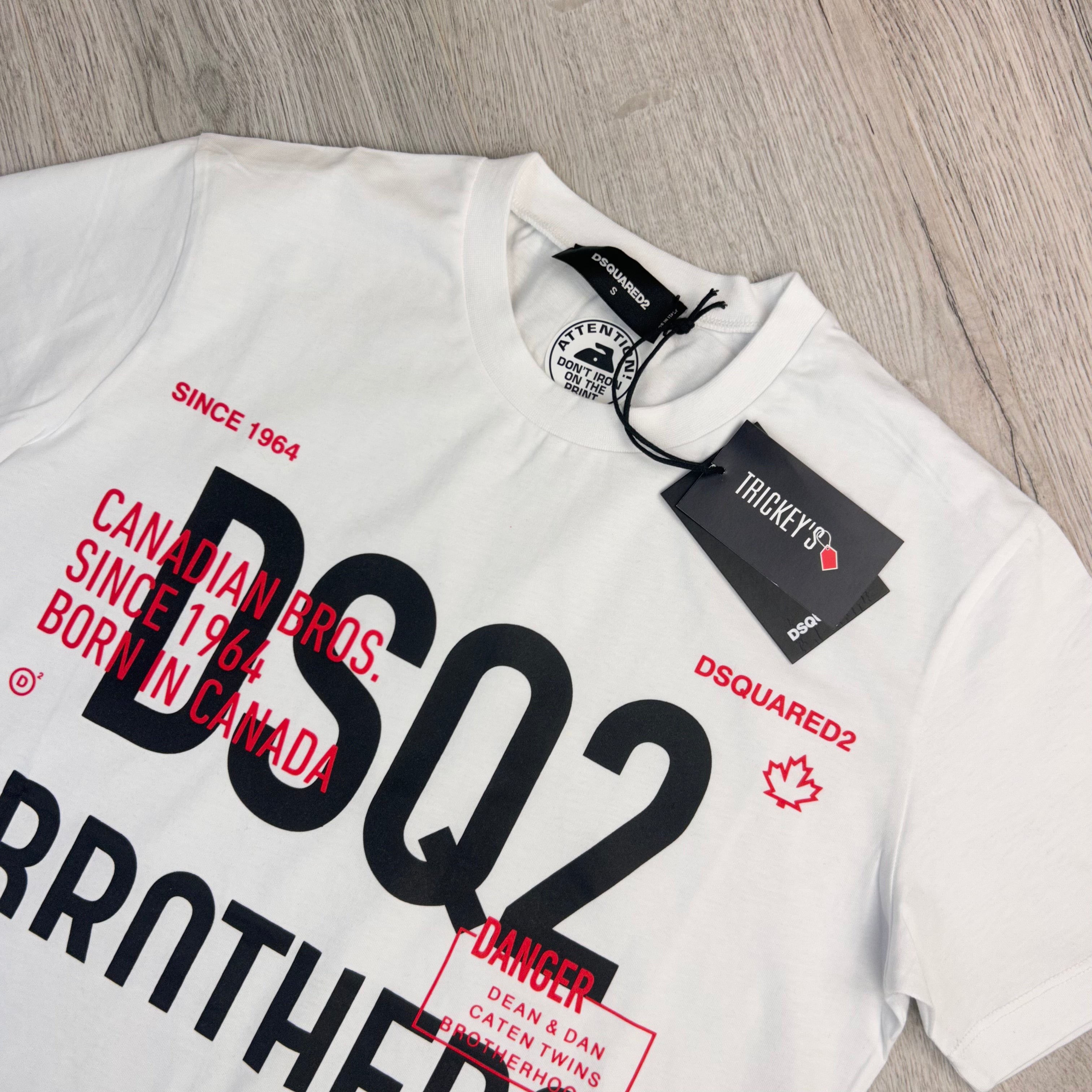 Dsquared2 Men’s ‘Brothers’ White T-shirt