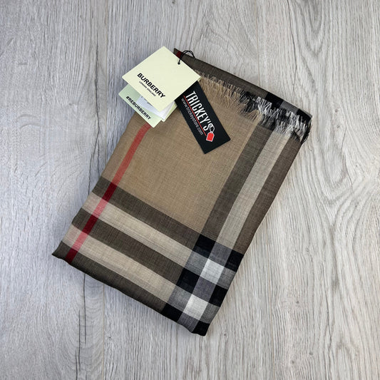 Burberry Men’s Original Check Printed Silk Scarf