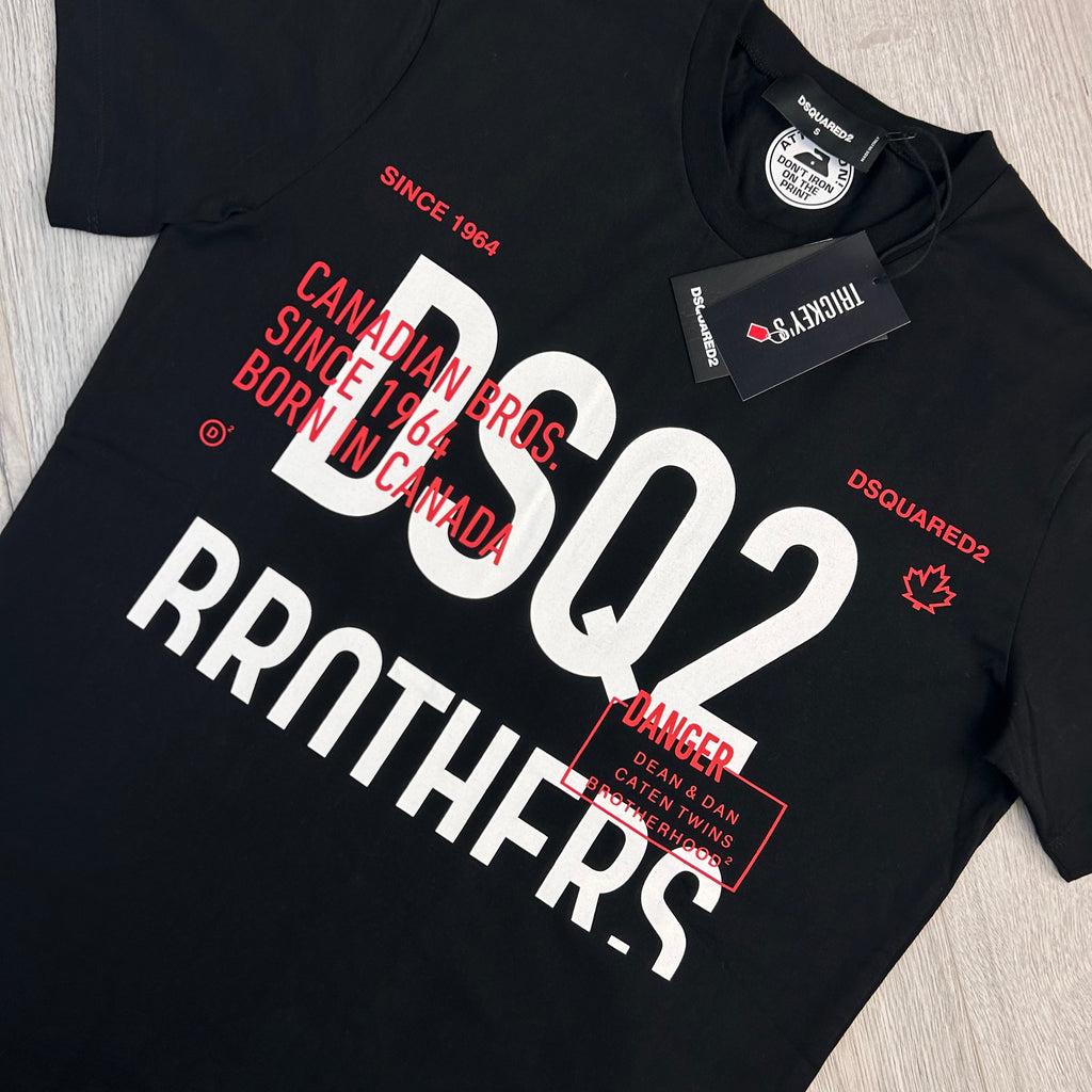 Dsquared2 Men’s ‘Brothers’ Black T-shirt