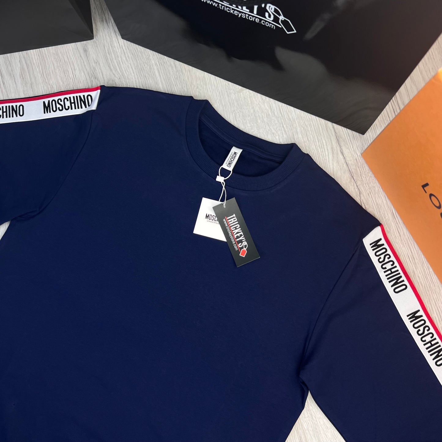 Moschino Men’s Navy Crewneck Jumper
