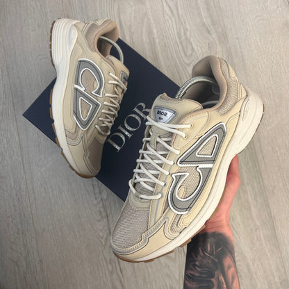 Dior B30 Men’s Cream Mesh and Technical Fabric Trainers - 41 (Fit Uk 7)