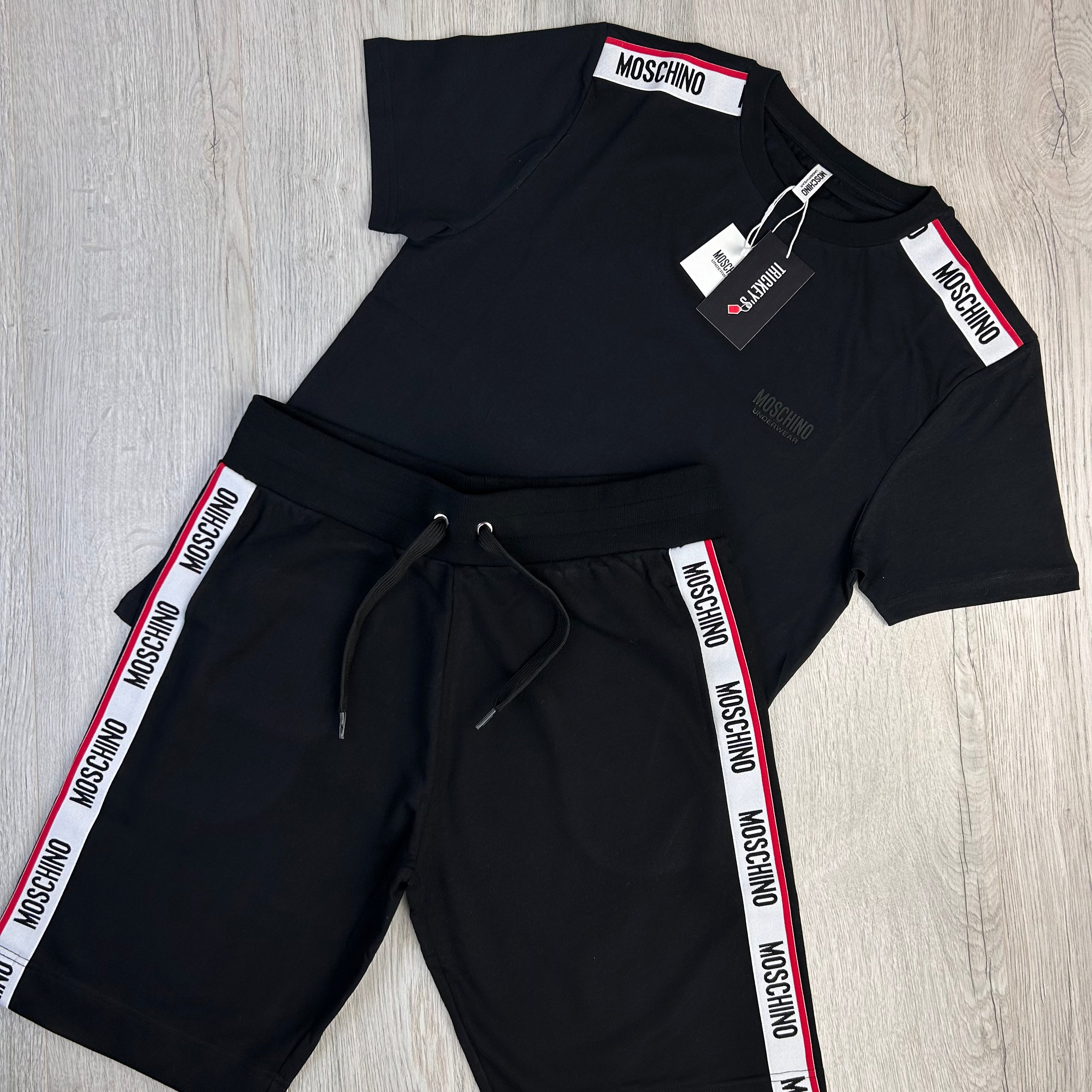 Moschino Men’s Black T-shirt & Short Set