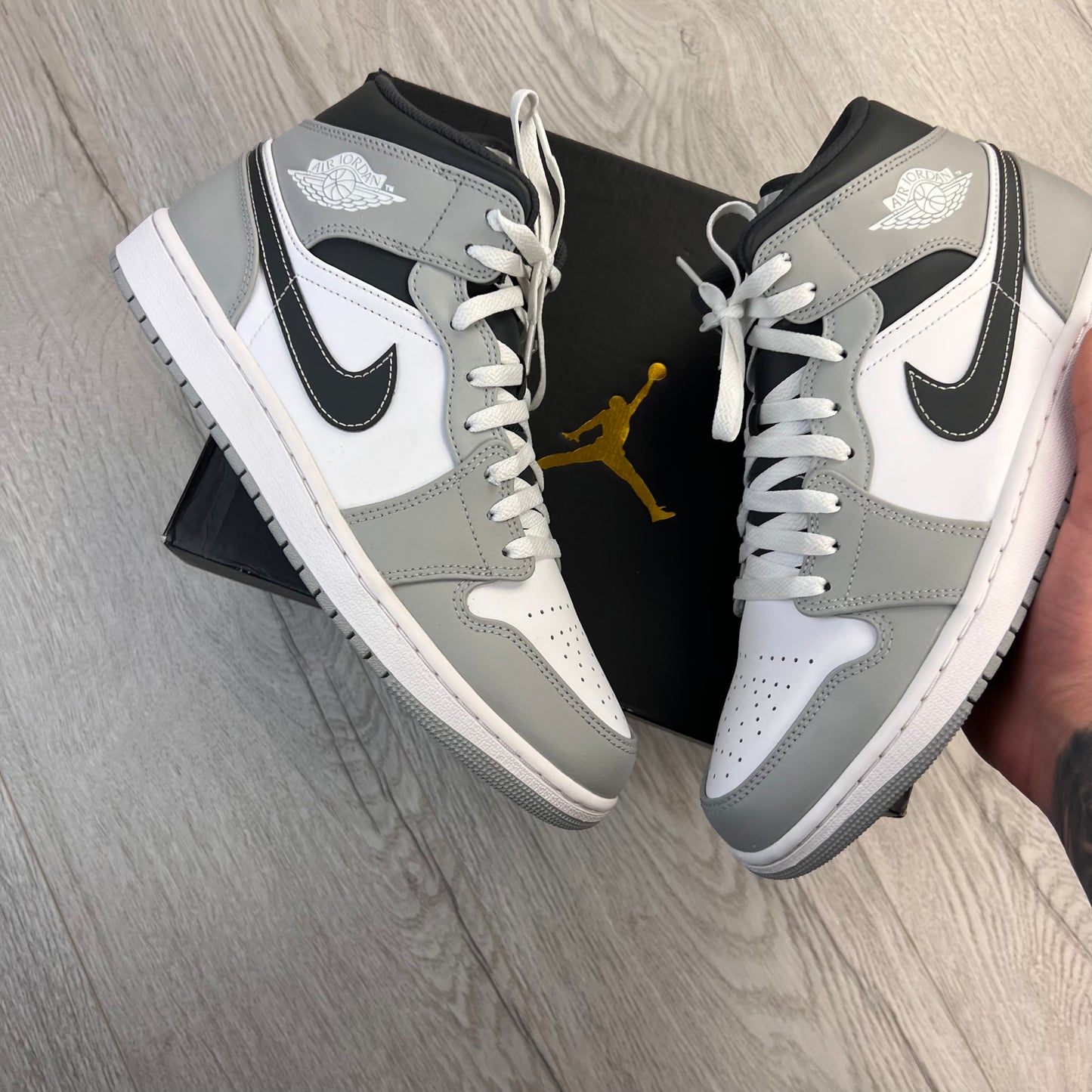 Jordan 1 Smoked Grey Mid Trainers - Uk 8.5