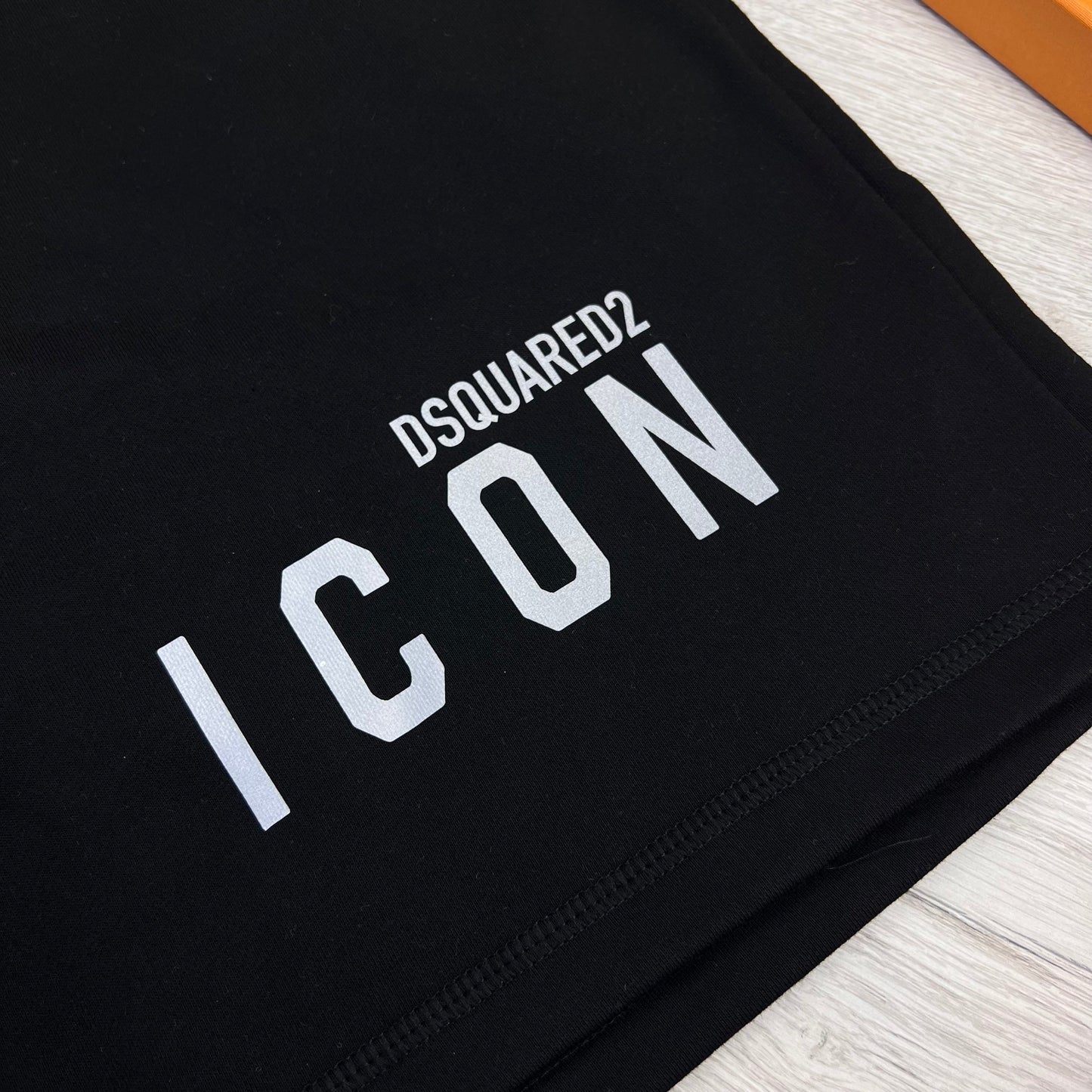 Dsquared2 ‘ICON’ Men’s Black Shorts Reflective