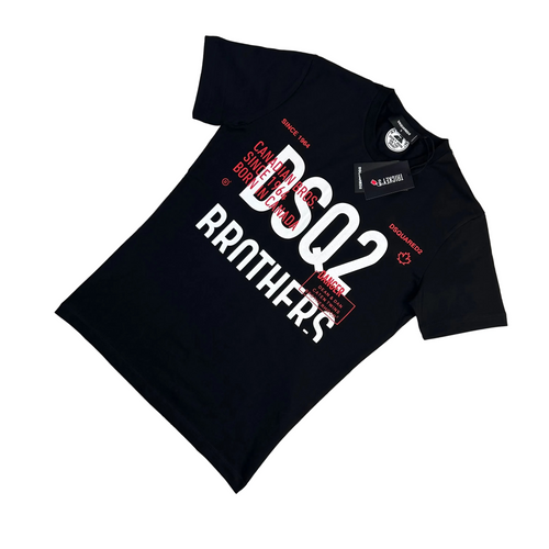 Dsquared2 Men's 'Brothers' Black T-shirt – Trickey.store
