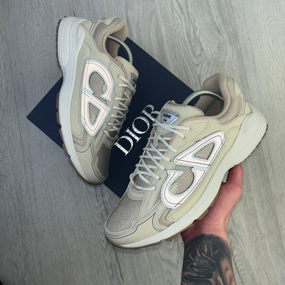 Dior B30 Men’s Cream Mesh and Technical Fabric Trainers - 41 (Fit Uk 7)