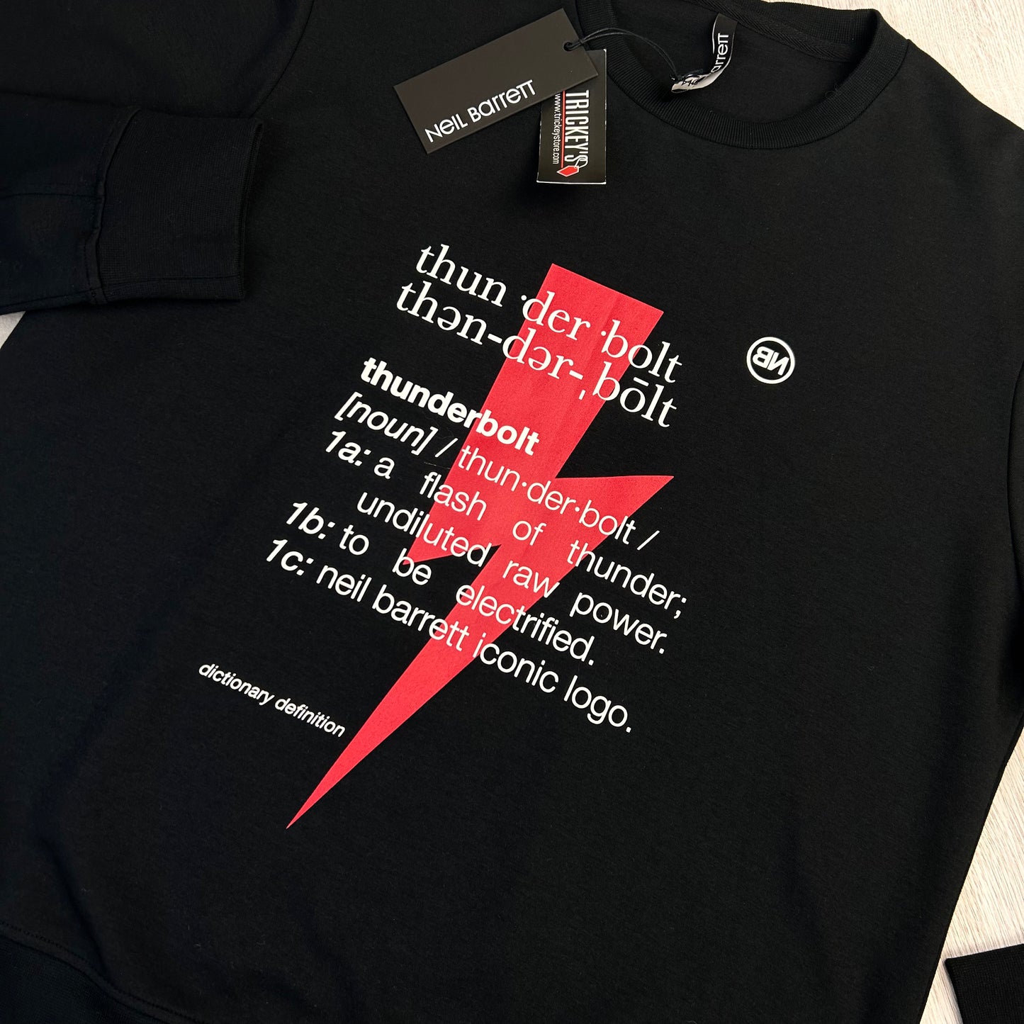 Neil Barrett Black Crewneck Jumper - Large Slim