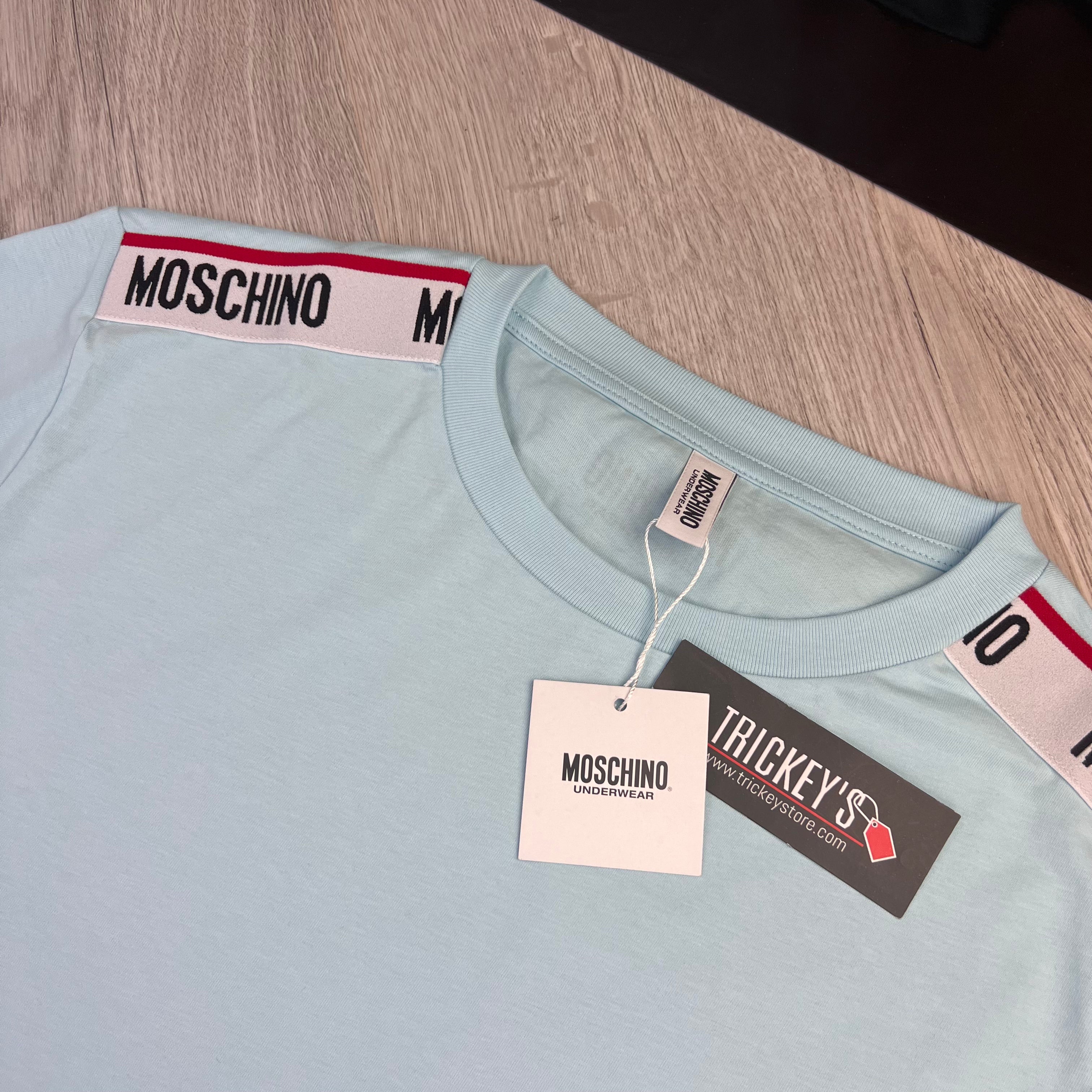 Moschino Men’s Baby Blue T-shirt