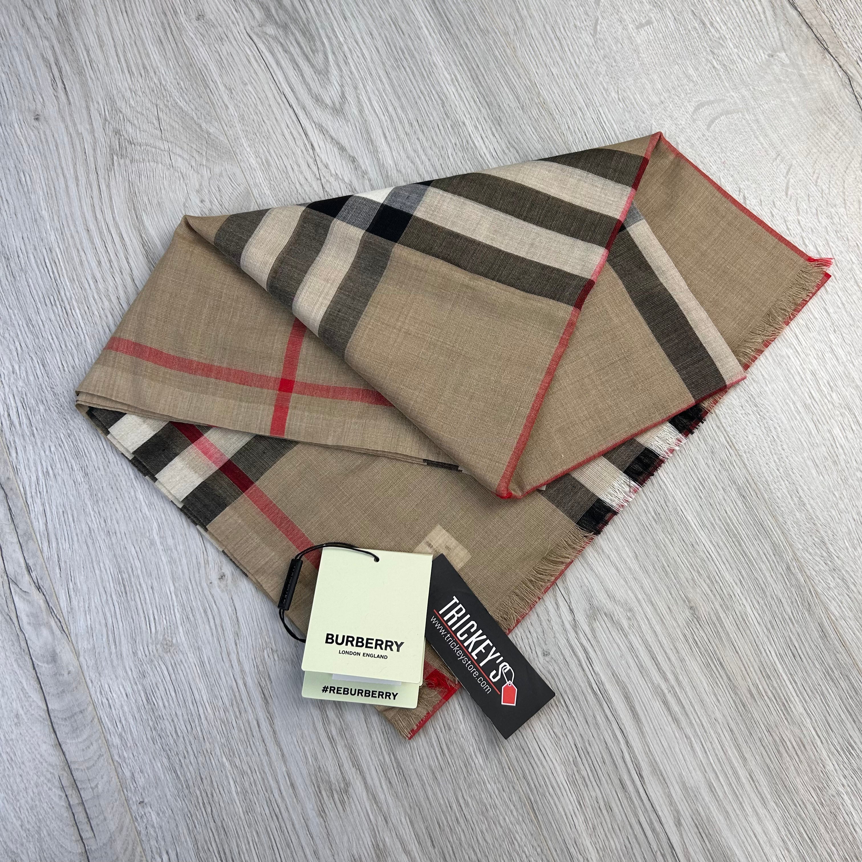 Burberry Men’s Original Check Printed Silk Scarf