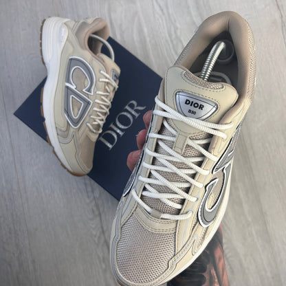 Dior B30 Men’s Cream Mesh and Technical Fabric Trainers - 41 (Fit Uk 7)