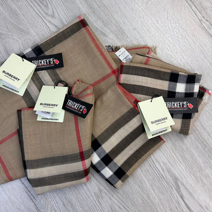 Burberry Men’s Original Check Printed Silk Scarf