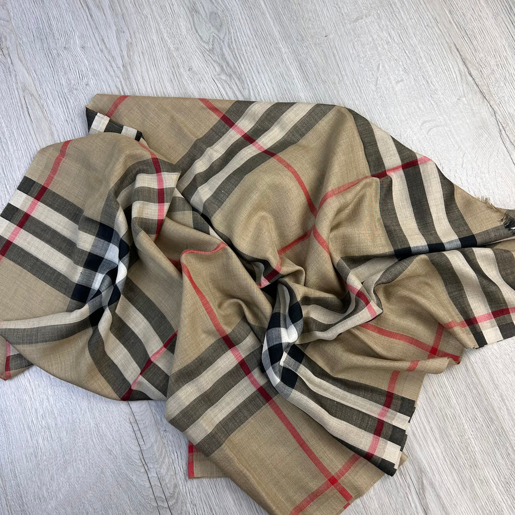 Burberry Men’s Original Check Printed Silk Scarf